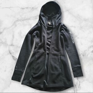 Women's XS BENCH Black Hooded Long Sleeve Fleece Jacket